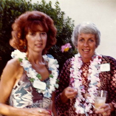 Gayle and friend at Luau at the Hayward's
