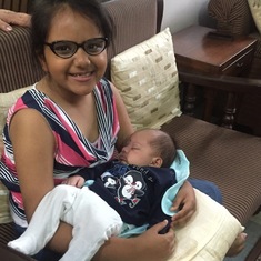 Vishakha with baby Anirudh