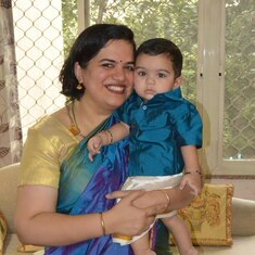 With Anirudh at 6 months