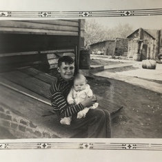 1936 with bro Ted at farm 