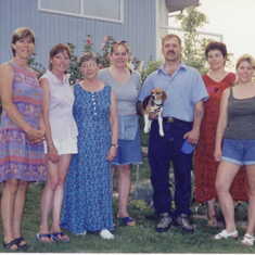 Mom and all of her children together for George's funeral, July 2003 Osoyoos BC