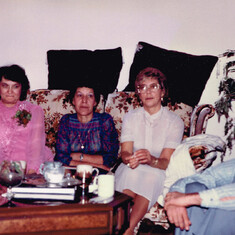 Olga Vessey, Shirley Rossi, Gen Reti and Darrell Marsh Janice wedding day