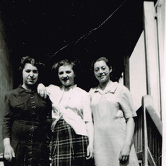 Auntie Shirley, friend Joyce and mom approximately mid 1940's PEI