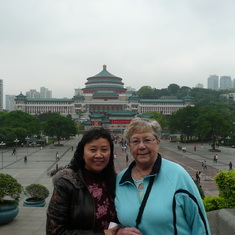 Mom with Lizhen when Mom went to China