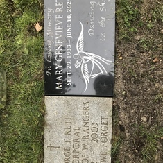 Moms  and George’s headstones