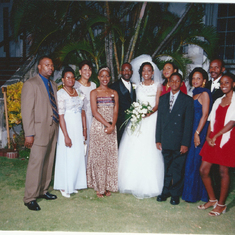 (L-R) Peter, Mom, Liz, Tanisha, Tony Beverley, Paula, Philip, Jr, Sandra, Philip & Liana @ Tony & Beverley's wedding in Barbados