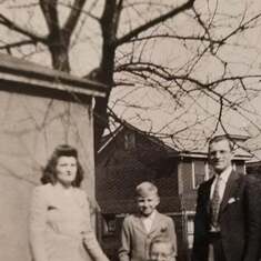 Probably our family around 1947.  I am the baby in your arms.