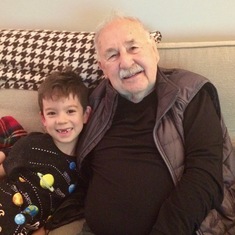 George with grandson Aurelio (son of daughter Kate)