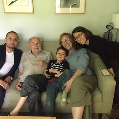 George and Bridget with George's daughter Kate, her husband Danny, and George's grandson Aurelio