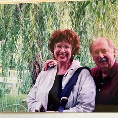George and Bridget in Giverney 1999