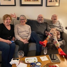 George with Bridget, his sister, Terri and brother Charles 2020