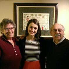 George, Bridget and his granddaughter Maria 2013