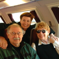George, Bridget and Sheri Arnold train ride to Paris 2003