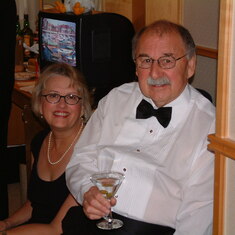 George and Terri - Formal dinner onboard the ship