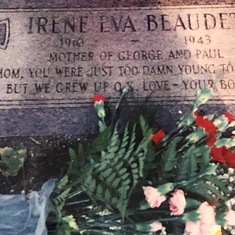 Irene Eva Beaudet headstone 