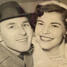 Dad and mom wedding 12/57