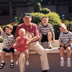 Grandpa & grandkids at Disneyworld 2000
