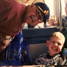 Grandpa with Johnny & Daniel at Disneyworld 2000