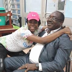 Dec 2018 - Ni George & daughter - Michele at Nsimalen International Airport, Yaounde - Cameroon