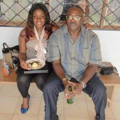 June 2012 - Ni George & daughter - Bissona in Muyuka on her visit to Cameroon