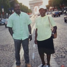 2005 - Ni George & his sister Ma Maggie Engeh at Champs-Elysees on his visit to Paris