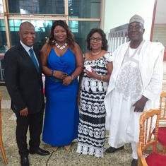 Chief Justice, General ELOKOBI and Madam; Aunty Mayang in Yaounde on the 07/12/19 during Wakuna's wedding