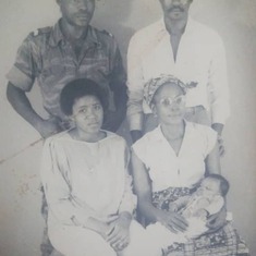 1984 - Ni George & 1st wife Ma Gladys Daiga Gang(of Blessed Memory), their first child - Thierry Gang, Mami Cecilia Gang & his brother Ni Joe Gang