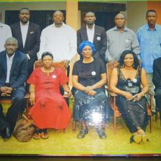 Ni George,his mother & siblings(L-R)- Ni Mike, Ma Maggie Engeh,Mami Cecilia,Ma Manyi Gwanyalla,Ni Augustine,Ni Peter,Ni Dennis,Ni George,Ni Allen,Ni Joe & Ni Edwin Gang in Muyuka-Cameroon