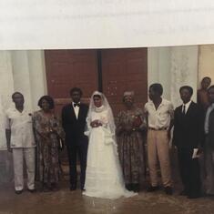 Dec 1983 - Ni George & Ma Gladys' white wedding with family