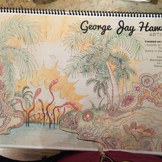 Cover of 60th birthday celebration of George's art, pre and post accident