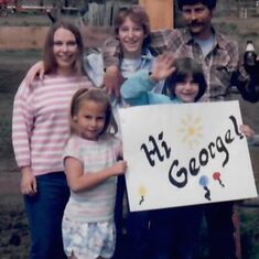Debbie, me, Donnie and our girls when we heard about his accident. Yakima, WA