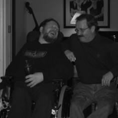 His laughter was so contagious - Charlie could really get him going!