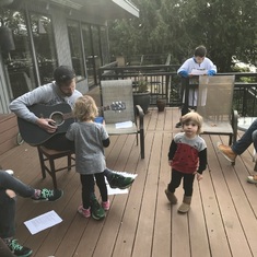 Playing "Uncle John's Band" for George's birthday party