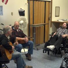 Scott Engel and I visited George to have a little jam-out with him.