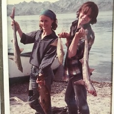 George shows off his catch at the great Baja Trip of 1979