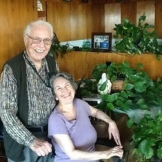 George and Sylvia at home, 2012