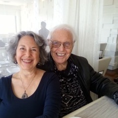 George, with Sylvia, at George's favorite restaurant, May 2014