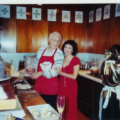 Papa George, Angelika & Sylvia cooking