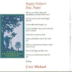 Papa poem from Cory