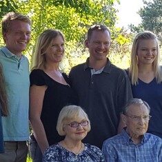 Mom and Dad with Joe Meisingers family reunion Utah