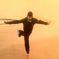 When Badin Lake freezes over, you ice skate.  Dad always knew how to play and have fun. He never lost that quality.