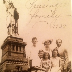 Like the photo says, the WHOLE Preisinger Family...Jack, Mother Margret, father John, seated is George, Margie and Marilyn