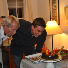 Blowing birthday candles, 1 of 2