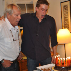 Blowing birthday candles, 2 of 2