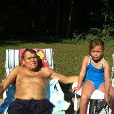 Papa & Ashley swimming in New Hampshire