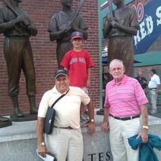 Papa, Aidan & James at a Red Sox game