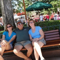 Dad, Becky and Jenn at Disney
