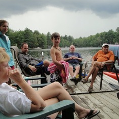 On the dock at the lake