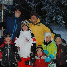 Papa, Ryan and the grandkids in Maine