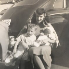 Georgie, Sherry and my mom 1949